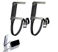 2 Pcs Sideways Phone Charger,2-in-1 Invisible Holder Charger Cable,Type-C/Lighting Port 240w Fast Charging Cable with Built-in Phone Stand for Smartphones Tablets (USB to Type-C)