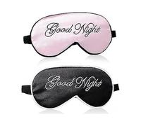 2 Pcs Silk Sleep Mask for Women and Men Silk Sleeping Mask e