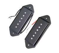 2 PCS Single Bobina Pickups Neck & Bridge For Lp. Chitarra Elettrica 2 Colori Scegli Accessorio Delle Parti Pickup chitarra (Color : Black)