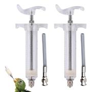 2 PCS Siringa da Alimentazione per Uccelli da 50 ml con Tubi curvi per Latte o Medicina per Alimenti per pappagalli malato di Animali Domestici