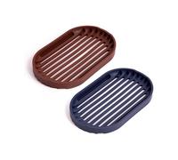 2 Pcs Soap Dishes for Bathroom, Portable Silicone Soap Dish Soap Saver Self Draining Soap Holder Container for Shower Kitchen