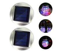 2 Pcs Solar Mason Jar Lid Coperchio Della Luce Sfera Solare Esterna Lanterna