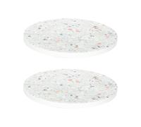2 Pcs Sottobicchieri Ceramica Rotondi in Tampone Per Tazza Bevande