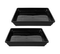 2 Pcs Sottovaso Rettangolare Vaschette Raccogligocce Per Vasi Da Fiori