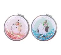 2 Pcs Specchio Trucchi Le Ragazze Truccano Lo Per Il Trucco Portatile