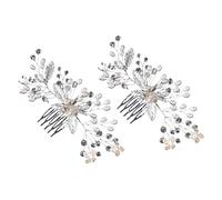 2 Pcs Sposa Accessori Per Capelli Vintage Pettine Di Acconciatura