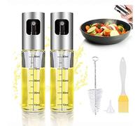 2 Pcs Spruzzino Per Olio, 100 ML Nebulizzatore Olio Per Friggitrice Ad Aria,Spray Olio Con Scala,Spray Cucina Bottiglia Olio Trasparente, Adatto Per Cucinare, Grigliare, Cuocere Al Forno, Insalate