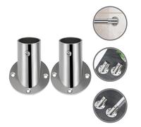 2 Pcs Staffa Per Asta Dell'armadio Base Doccia Corrimano Della Barca