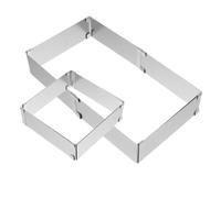 2 PCS Stainless Steel Cake Mold Anello Torta Regolabile Per Torte