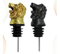 2 Pcs Stainless Steel Spout Cork Design Tappi Per Bottiglie Tappo Bottiglia