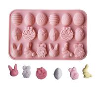 2 pcs stampi in silicone per Pasqua, stampi per cioccolato a forma di coniglietto pasquale e uova, strumento fai da te per dolci e artigianato, per feste a tema cioccolato, caramelle e Pasqua