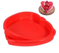 2 Pcs Stampo Da Forno in Silicone Tortiere Forma Di Cuore Teglia