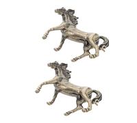 2 Pcs Statua Di Cavallo in Metallo Ornamenti Per Cavalli Figurina
