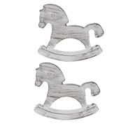2 Pcs Statua Di Cavallo Legno Ornamenti in Arredamento Vintage Piccola Statuina