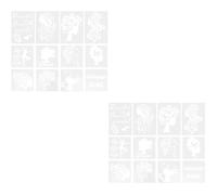 2 PCS Stencil Riutilizzabili Per Pittura Decorativi Stampino Di Vernice
