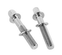 2 pcs tamburi in ferro a vite stretta in acciaio inossidabile aste di tensione dell'accessorio di sostituzione a percussione per tamburi sintetici latini jazz rock (WC901)