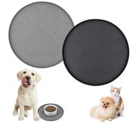 2 Pcs Tappetino Ciotola Cane, Tappetino Alimentazione Gatto Antiscivolo