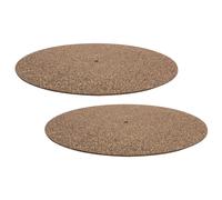2 Pcs Tappetino Per Dischi Sughero Accessorio Giradischi Disco Vinile