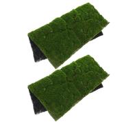 2 Pcs Tappeto Erboso in Muschio Artificiale Erba Finta Tappetino Di