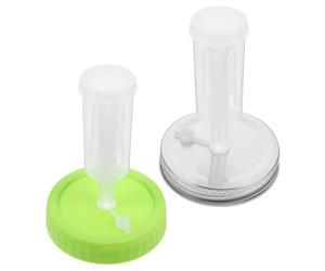 2 PCS Tappo Di Sfiato Per Fermentazione Mason Coperchi Barattoli Fermento