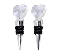 2 PCS Tappo Di Vino Cristallo Forma Cuore Bottiglia Tappi Per Bottiglie