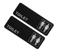 2 Pcs Targhette Bagni Cartello Toilette Del Bagno Per Affari in Acrilico