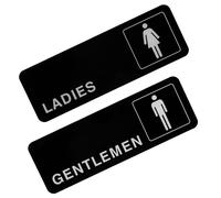2 Pcs Targhette Bagni Cartello Toilette Del Bagno Per Affari in Acrilico