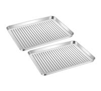 2 Pcs Teglia Da Forno Rettangolare Leccarda Strumento Di Cottura