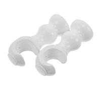 2 Pcs Testa Canna Per Tende in Legno Massiccio Supporto Asta Attacco Ganci