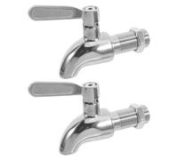 2 Pcs Tocca Del Distributore D'acqua Rubinetto Acciaio Inossidabile