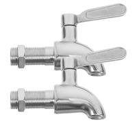2 Pcs Tocca Del Distributore D'acqua Rubinetto Acciaio Inossidabile