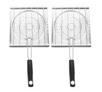 2 Pcs Tostapane Compatto Grande Griglia Per Toast Pentole Da Campeggio