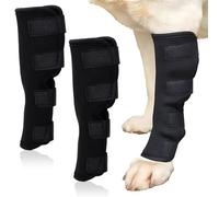 2 Pcs Tutore Cane Zampe Posteriori Tutore Ginocchio Cane Ginocchiera per Cani,Comodo E Regolabile,Impedisce Che Cane Si Lecchi,Protegge Zampe Anteriori E Posteriori E Favorisce Guarigione Delle Ferite