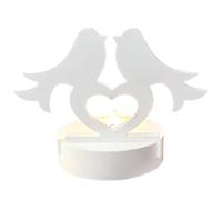 2 Pcs Uccello Dell'Amore Portacandele In Silicone,Uccellino In Resina Portacandele,Stampo A Forma Di Cuore In Resina Epossidica,Con Base Circolare Portacandele,Per Candele,Sapone