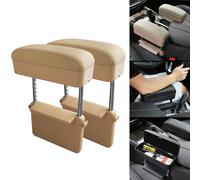 2 PCS Universal Car PU Leather Box Bracciolo avvolto Cuscino Box auto Bracciolo