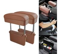 2 PCS Universal Car PU Leather Box Bracciolo avvolto Cuscino Box auto Bracciolo