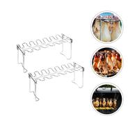 2 Pcs Utensile Per Barbecue Da Forno Supporto Arrostitore Strumento