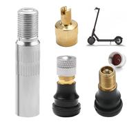 2 PCS Valvola dell'Aria per Pneumatici a Vuoto Compatibile con Monopattini Xiaomi M365 e Ninebot G30, con Estensione Valvola 4 cm e Adattatore, Accessori Scooter