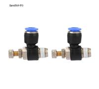2 pcs Valvola pneumatica Valvola di controllo del flusso di aria Premium Regolatore di raccordi a collegamento rapido Rapido per sistemi pneumatici industriali Diametro del tubo (SL6-01)
