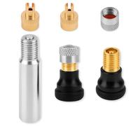 2 PCS Valvole Tubeless in Rame con Adattatore di Estensione da 4 cm, Valvole Senza Camera d’Aria per Monopattini Elettrici, Biciclette, Moto, Auto e Scooter Compatibili Xiaomi