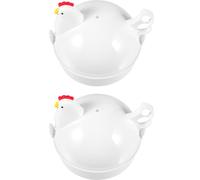 2 Pcs Vaporiera Per Microonde Cooker Di Uova Riutilizzabile Pentola