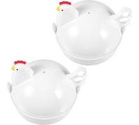 2 Pcs Vaporiera Per Uova Da Cucina Cuociuova Pentola Di Cooker Microonde