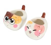 2 Pcs Vasi Ceramica Per Piante Pentola Fioriere Carine Graziosi Da