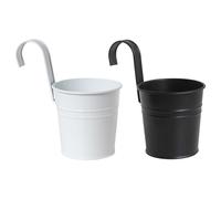 2 Pcs Vasi Per Fiori Da Appendere Contenitore Di Piantagioni Pentola Ferro