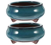 2 Pcs Vaso Da Fiori in Argilla Viola Di Cinese Con Foro Drenaggio