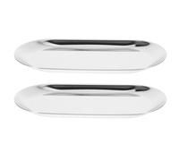 2 Pcs Vassoio Piccolo Antigoccia Da Servizio D'argento Del Ristorante