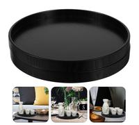 2 Pcs Vassoio Tondo Decorativo Rotondo Da Portata Piccolo in Legno