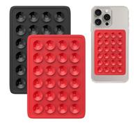 2 Pcs ventose in silicone, supporto quadrato a ventosa, ventosa per cellulare su un lato in silicone, adatto per telefoni cellulari, power bank e guida