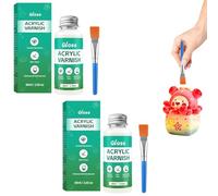 2 Pcs Vernice Trasparente Lucida, Vernice Finale Lucida, Vernice per Candele, Impermeabile, Asciugatura Rapida, Migliora la Vivacità del Colore, per prevenire crepe, graffi e usura dell'argilla,60ml