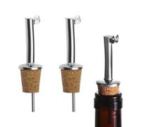 2 pcs Versatori In Acciaio Inox Metal,Tappi bottiglie vino,Tappi per bottiglie di vino,Versatore Dosatore,Professionale Versatore,Metal pour barman per Vino Olio Cocktail Succo